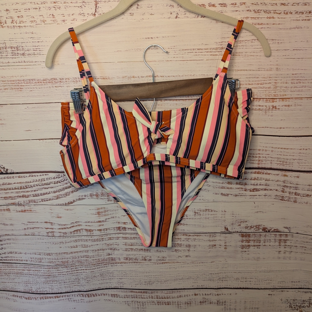 Striped Multicolor Bikini Set